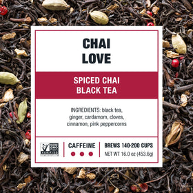 Tiesta Tea Spiced Chai Black Tea steeping for rich flavor