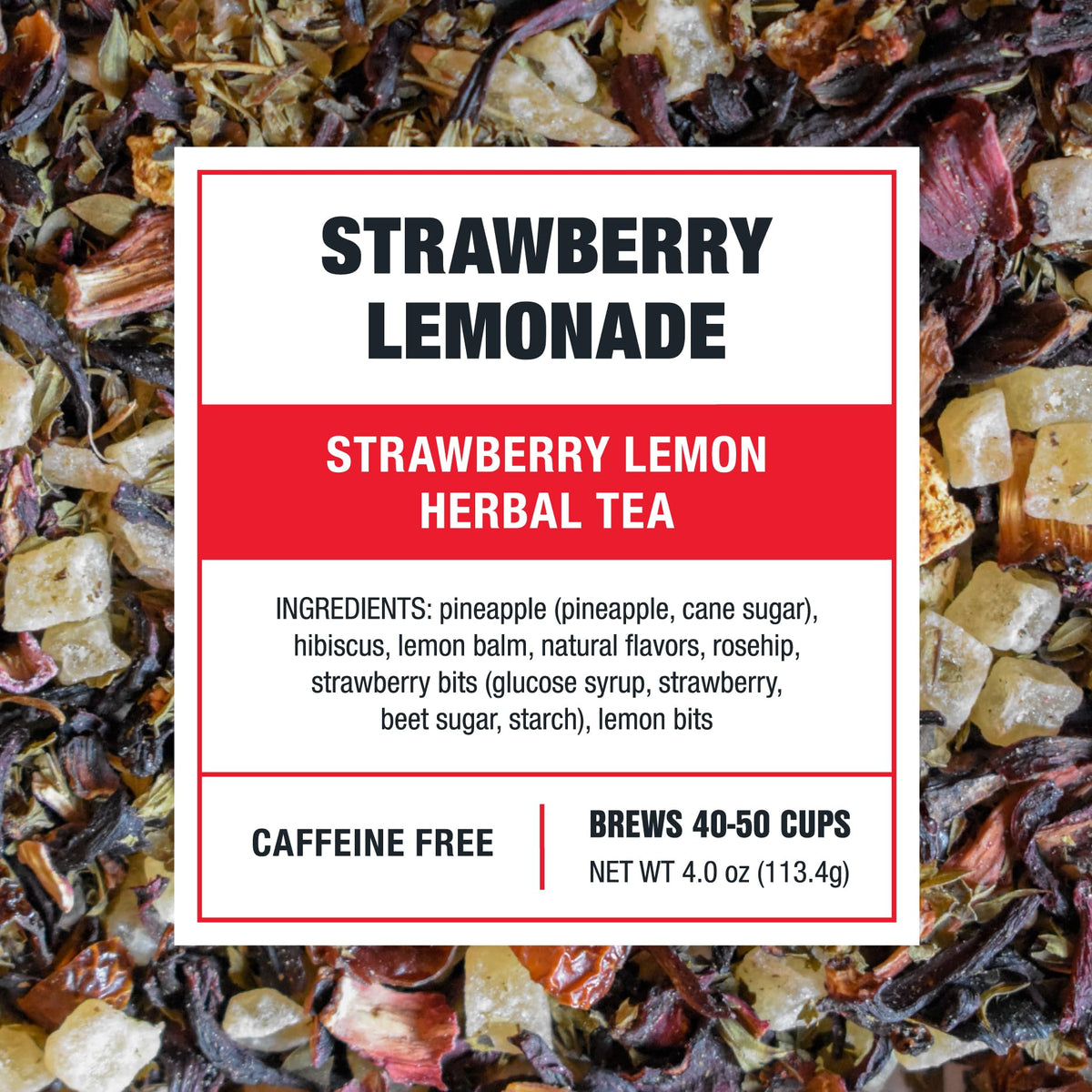 Brewing Tiesta Tea Strawberry Lemonade in a cup, hot or iced for versatility.