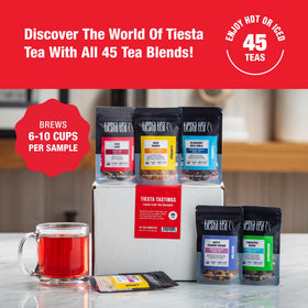 Tiesta Tea 45 blends spread highlights diverse flavor lineup
