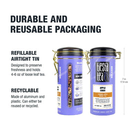 Tiesta Tea tin yields 40-50 cups per brew.