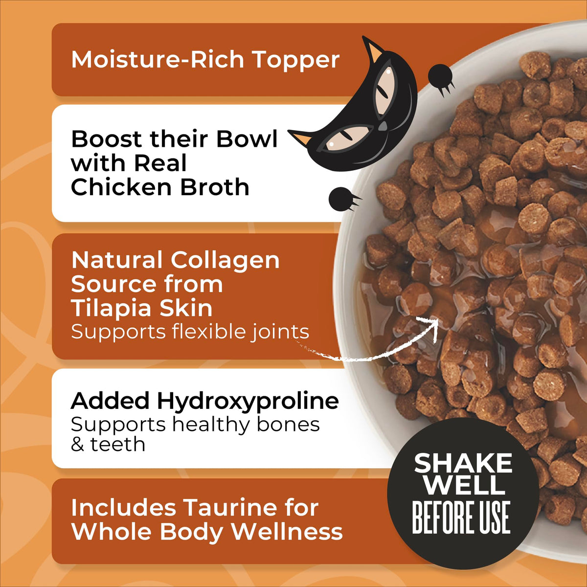 Tiki Cat Born Carnivore Broths chicken liquid gleam highlights moisture-rich topper