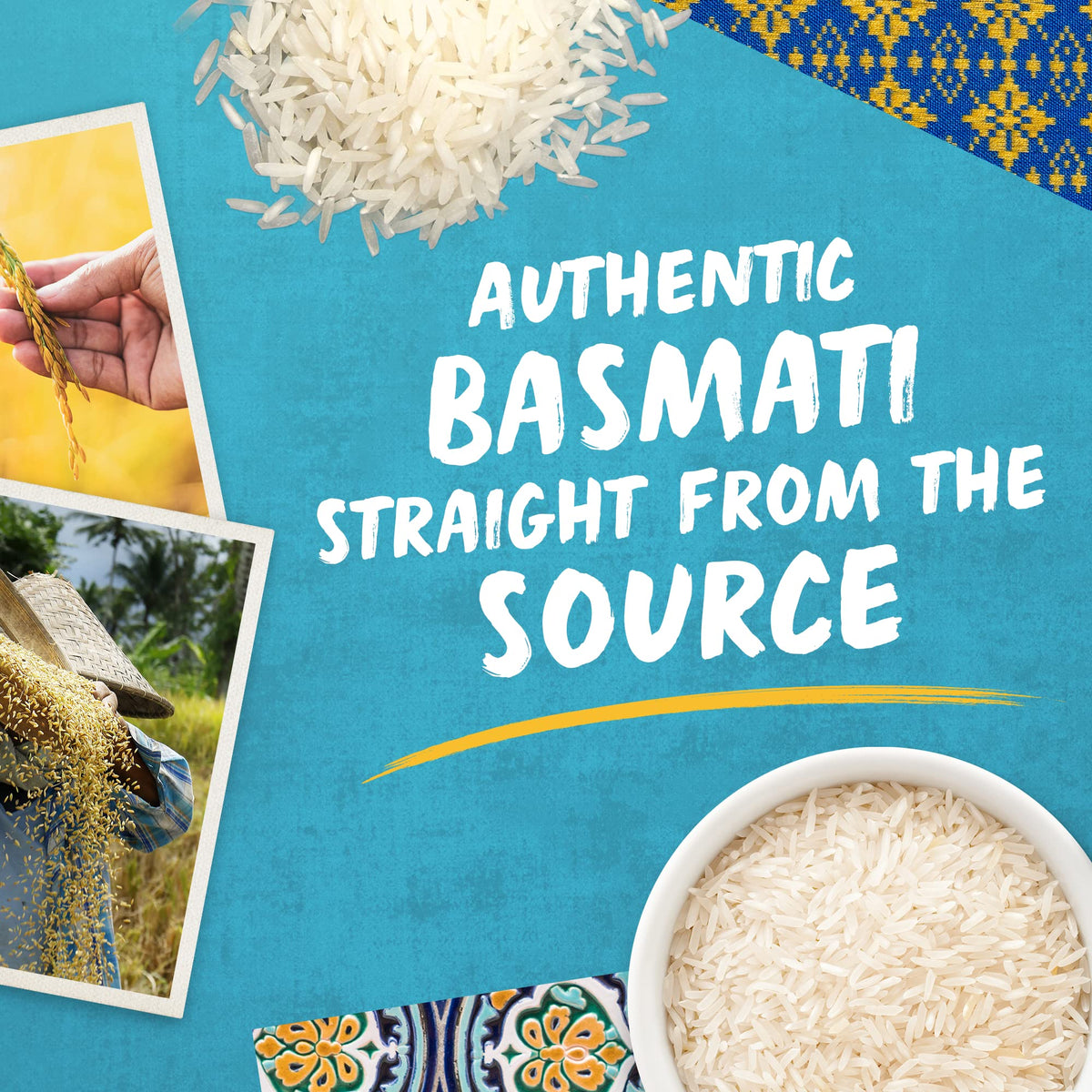 Tilda Pure Basmati rice ready for rinsing to achieve clean, separated grains.