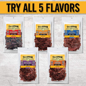 Tillamook beef jerky on-the-go, a convenient protein snack.