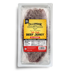 Tillamook Country Smoker beef jerky slab thin slice: premium beef and protein for on-the-go snacks