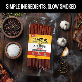 Tillamook Country Smoker bulk pack of 36 sticks on shelf for keto snacking