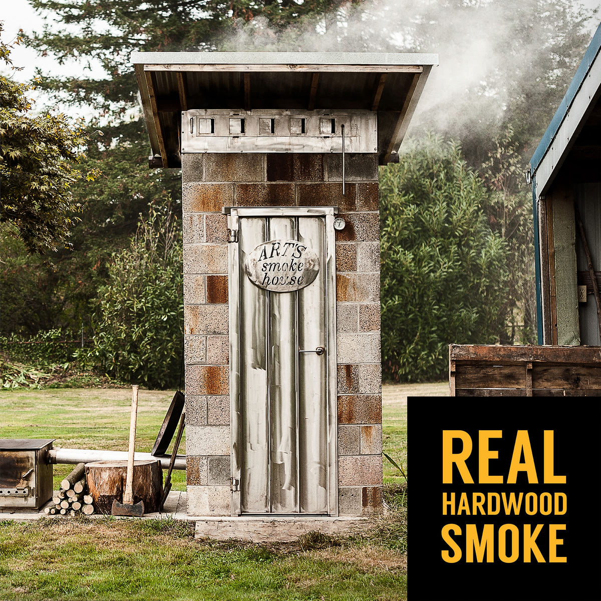 Tillamook Country Smoker hardwood smoke process highlights rich flavor from real wood.