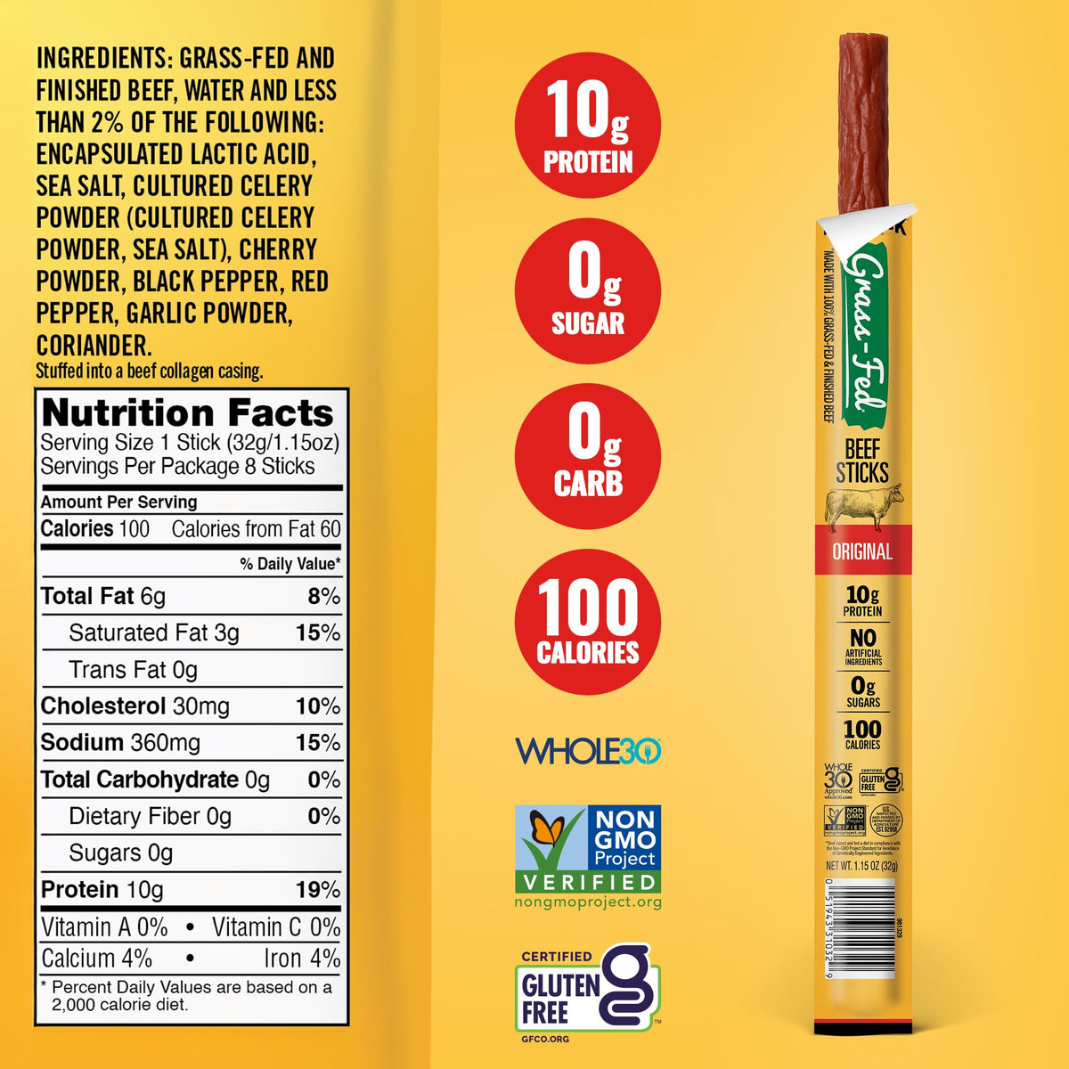 Tillamook Country Smoker Original Beef Stick smoked in Oregon with heritage flavor
