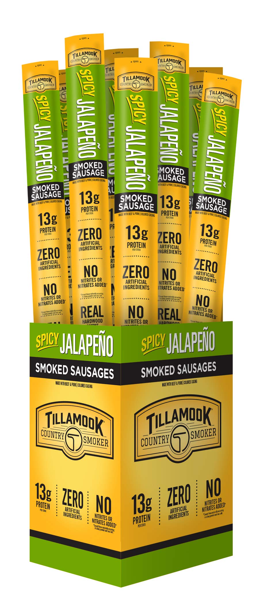 Tillamook Country Smoker spicy jalapeno smoked sausage stick for on the go protein