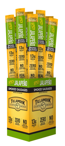 Tillamook Country Smoker spicy jalapeno smoked sausage stick for on the go protein