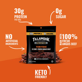 Tillamook Country Smoker PRO Edition gluten-free jerky, high-protein snack