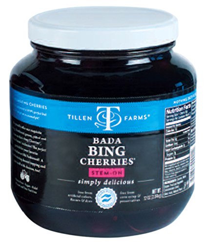 Tillen Farms Bada Bing cherries in a two-pack jar, ready to snack or top desserts.