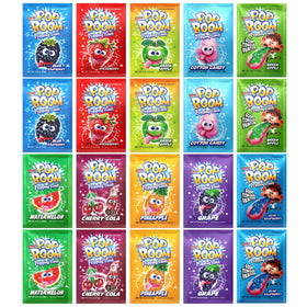 TILTAY POP BOOM variety pack of 20 candies, assorted flavors, ideal for parties.