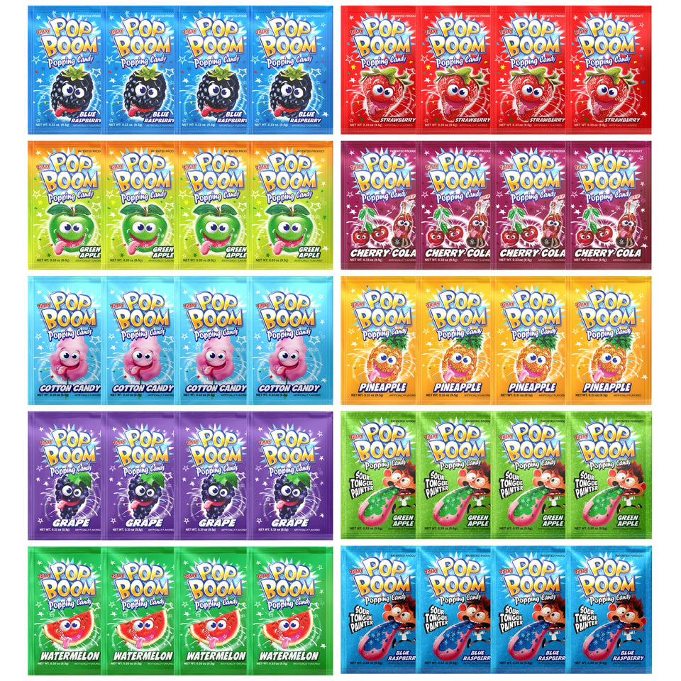 TILTAY POP BOOM variety-pack 40-count display, ideal for party favors.