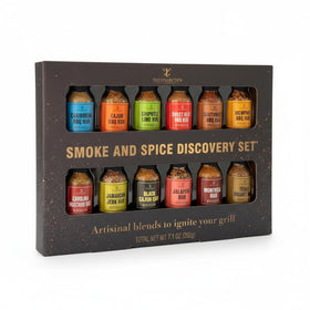 TILZ COLLECTION 12-pack spices gift set on a sleek rack showcasing organized storage and aroma