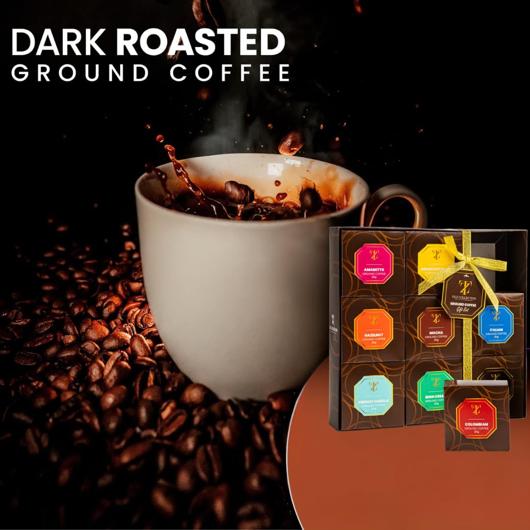 Tilz Italian Ground Coffee delivers rich depth for afternoon savor.