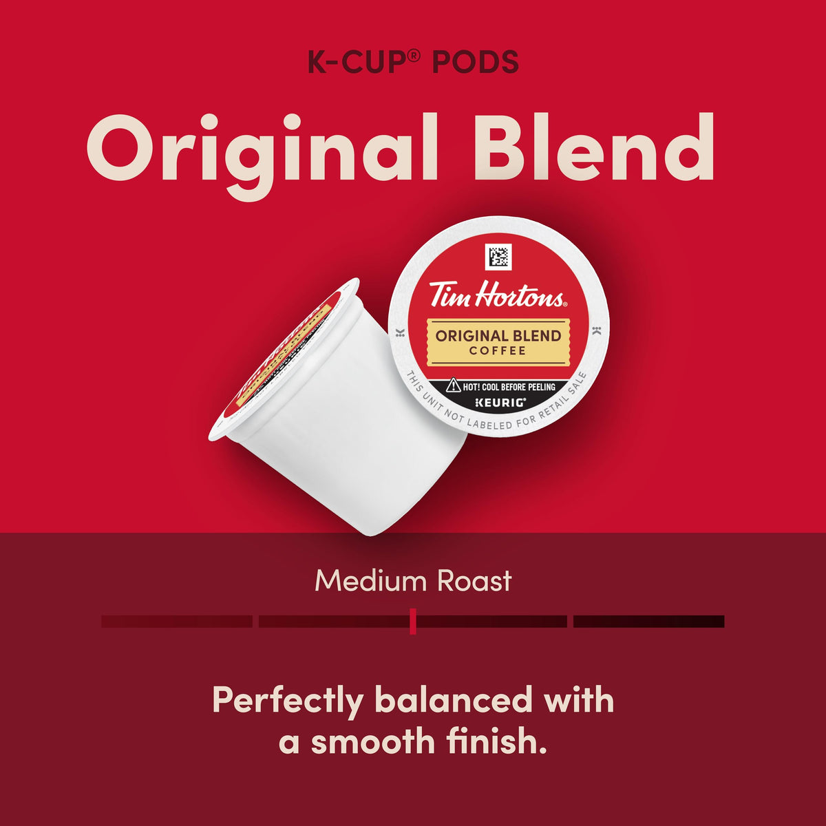 Tim Hortons Original Blend Arabica beans demonstrate a balanced medium roast.