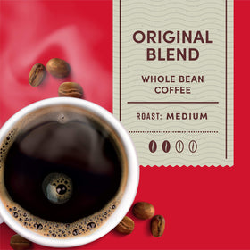 Tim Hortons coffee beans close up highlighting premium Arabica for a balanced cup.