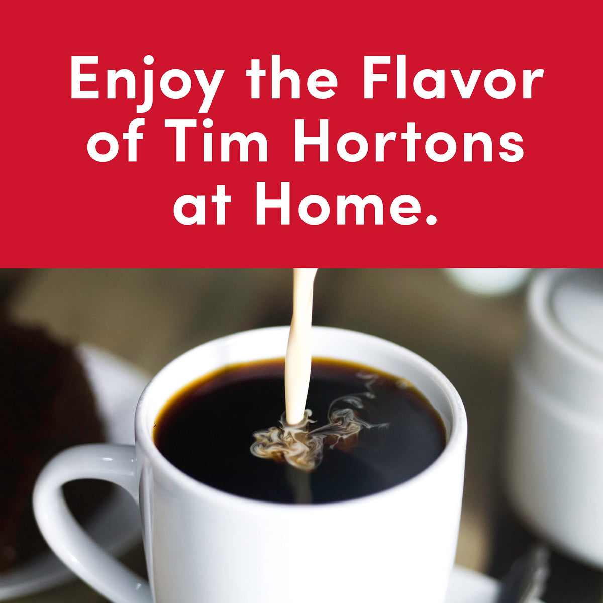 Tim Hortons Canada mug scene, inviting cozy moments at home.