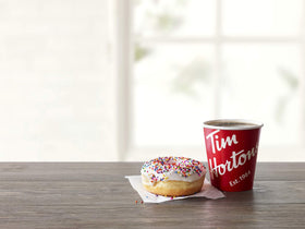 Tim Hortons recycling pod area supporting eco-friendly routine