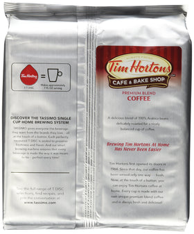 Tim Hortons coffee T DISC 8oz cup, smooth aroma and balanced flavor for a quick morning sip.