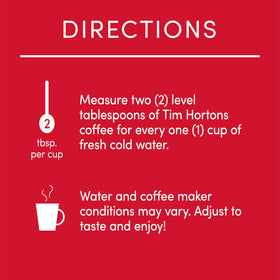 Tim Hortons Colombian grounds ideal for cold brew enthusiasts.