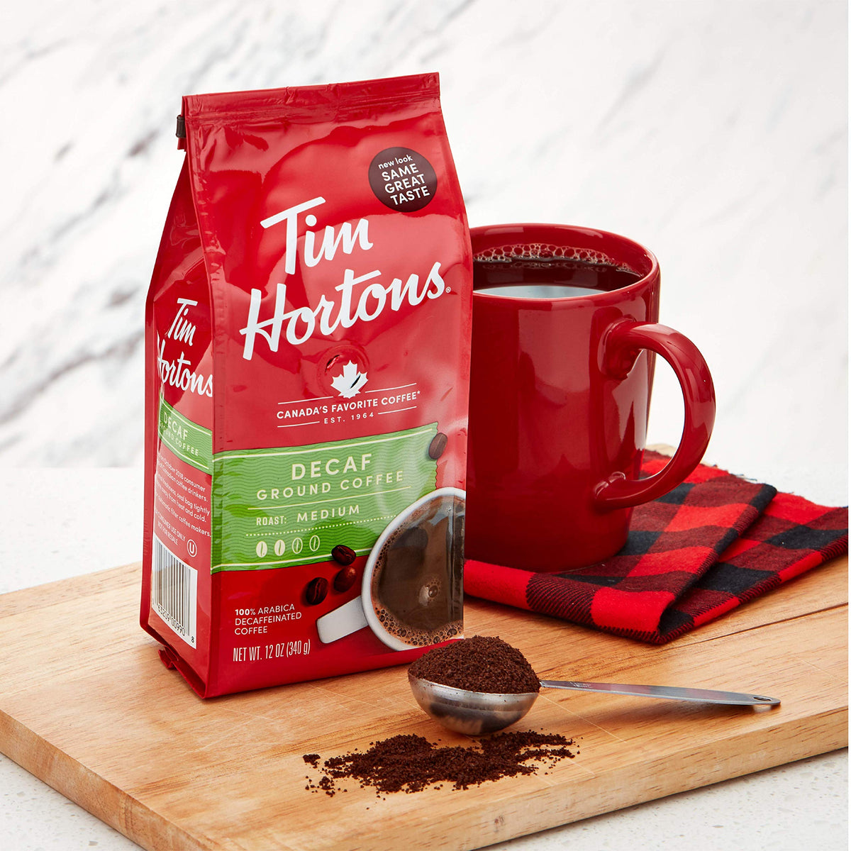 Tim Hortons Decaf Blend cold brew jar with steeping method