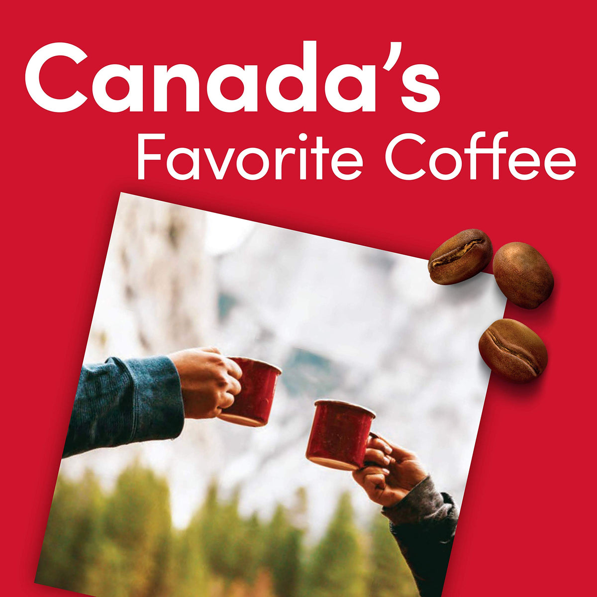 Tim Hortons Decaf Blend kitchen counter view emphasizing home-friendly packaging