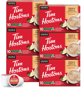 Tim Hortons French Vanilla Cappuccino K-Cup pack for easy at-home brewing