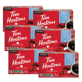Tim Hortons French Vanilla K-Cups pods ready for quick mornings