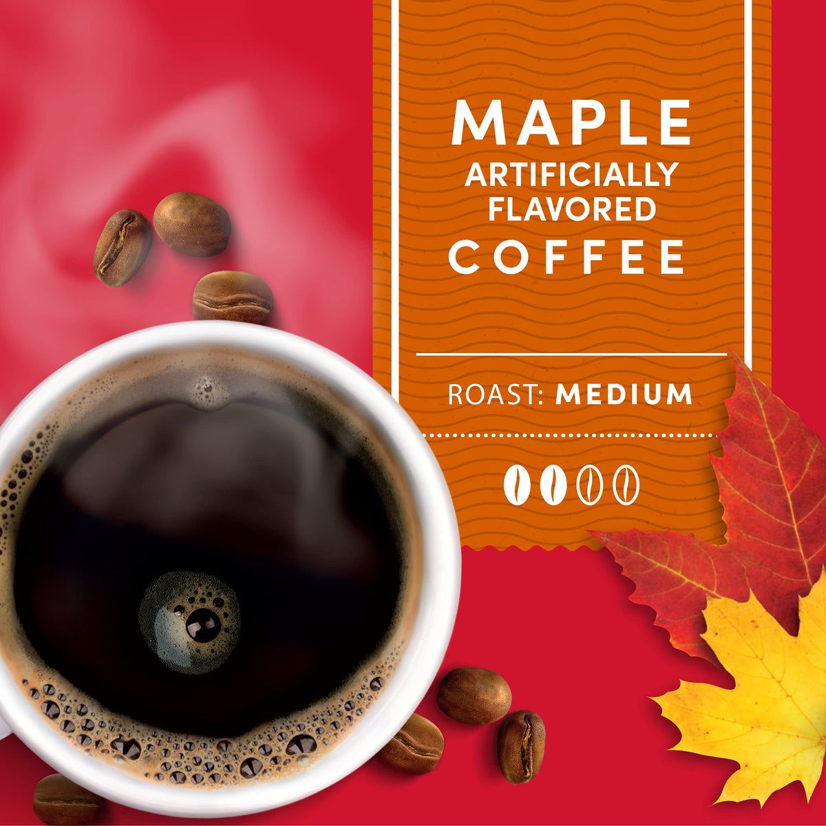 Brewed Tim Hortons maple coffee in a Keurig, silky finish