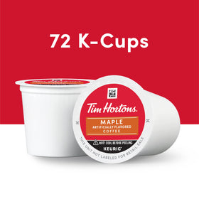 Close up of Tim Hortons maple flavored pod highlighting aroma