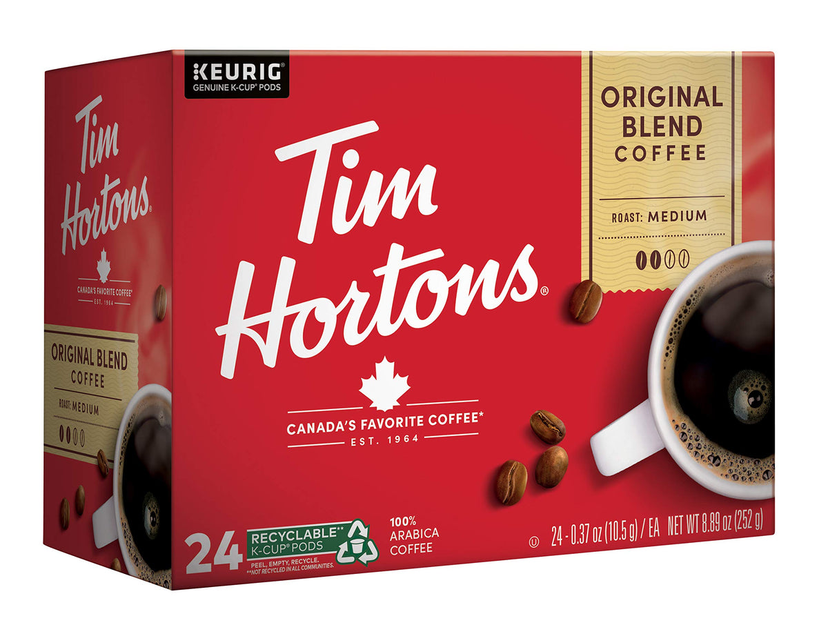 Tim Hortons' 100% Arabica beans deliver consistent flavor.