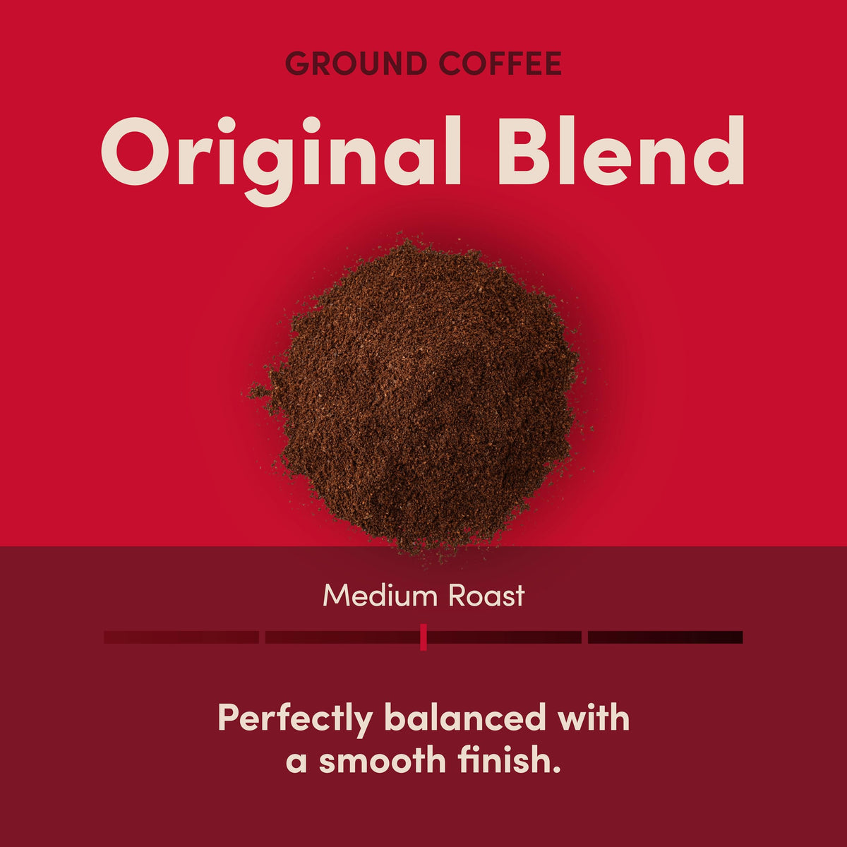 Close-up of Tim Hortons Original Blend Arabica beans for quality aroma.