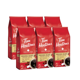 Tim Hortons Original Blend ground coffee bag for a balanced, smooth brew