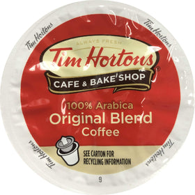 Tim Hortons Original Blend coffee cups in an 80-count box for Keurig brewers.