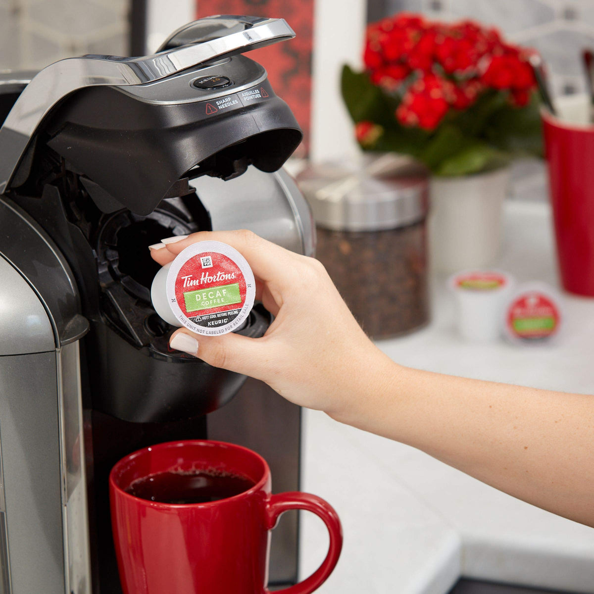 Tim Hortons used pods can be recycled where available.