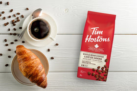 Tim Hortons Original Blend whole beans ready to grind for a fresh brew
