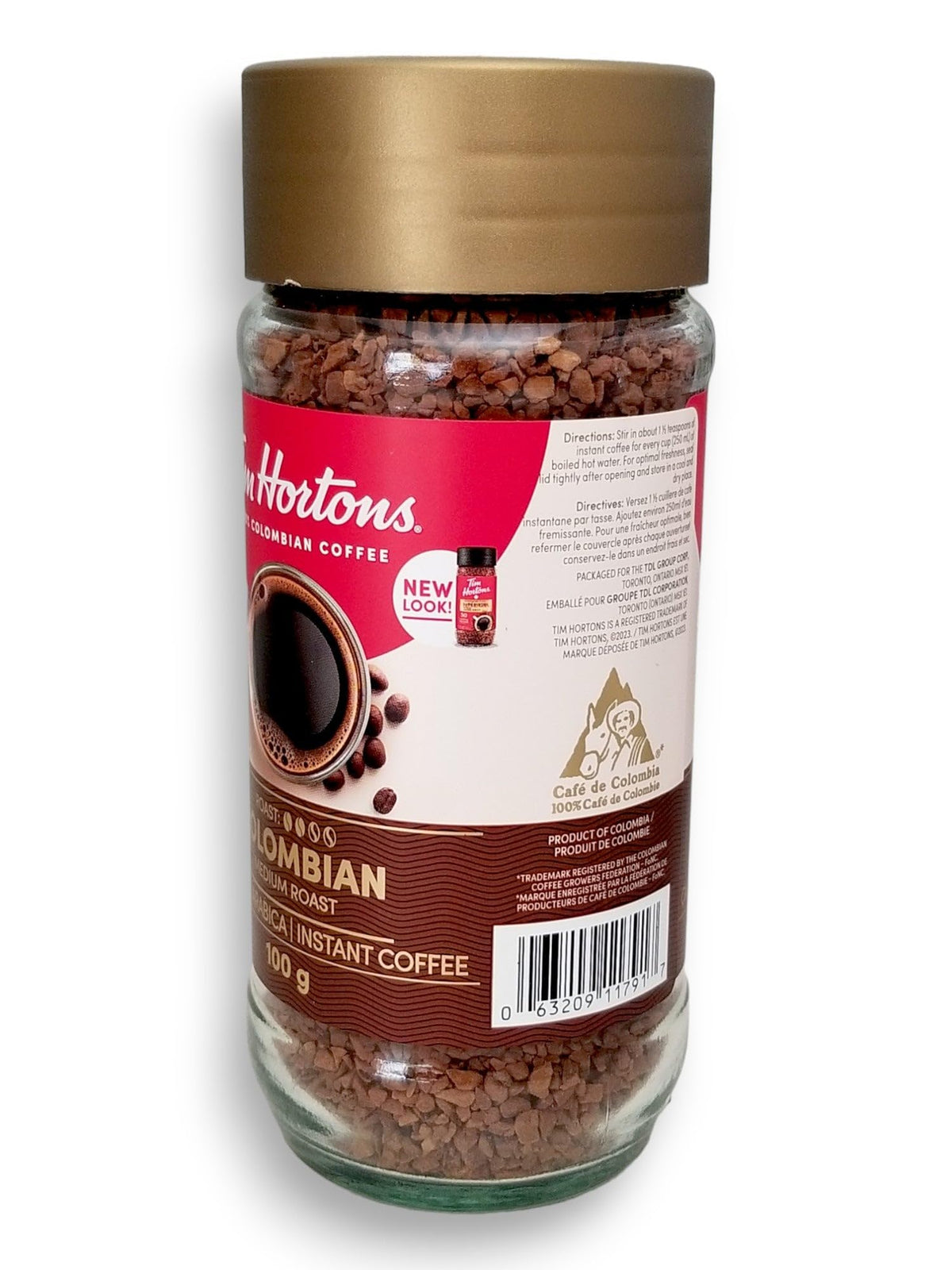 Tim Hortons Premium Instant Coffee Medium on a kitchen counter highlights everyday simplicity.