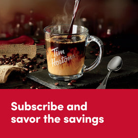 Tim Hortons used pod recycling reminder supporting eco-conscious brewing.