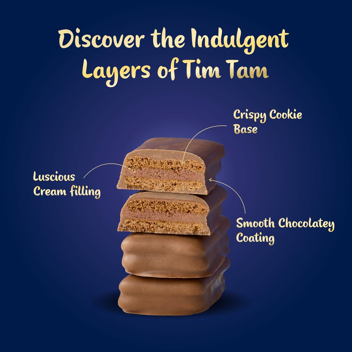 Tim Tam Chewy Caramel pack introduces a chewy caramel contrast to chocolate.