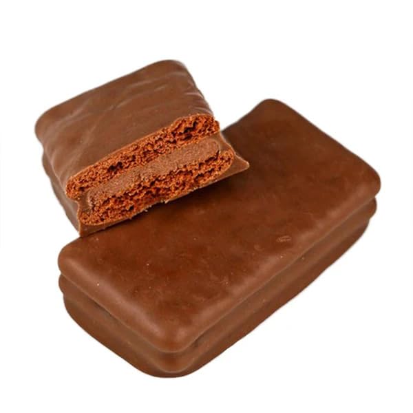 Tim Tam crunch cookie exterior with rich filling, ideal for coffee pairing.