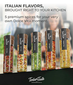 Timber Taste olive oil pairing with spices, enhances everyday meals