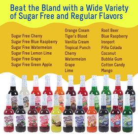 TIME FOR TREATS blue raspberry syrup bottle pour ideal for refreshing beverages.