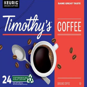 Timothy's World Coffee German Chocolate Cake K-Cup for rich morning brew.