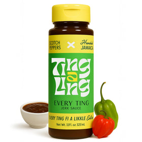 Ting A Ling Every Ting Jerk Sauce bottle ready for bold finishing flavor
