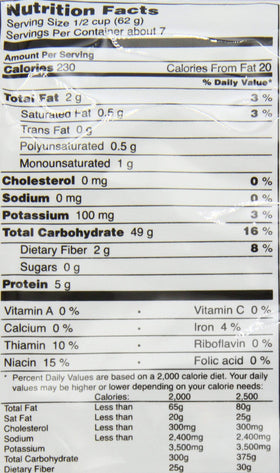 Tinkyada packaging highlighting three-pack option and brown rice base
