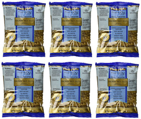 Tinkyada brown rice pasta shells in a 6-pack for gluten-free family meals.