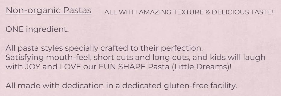 Tinkyada cooked pasta al dente texture served with sauce