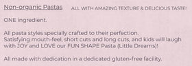 Tinkyada cooked pasta al dente texture served with sauce