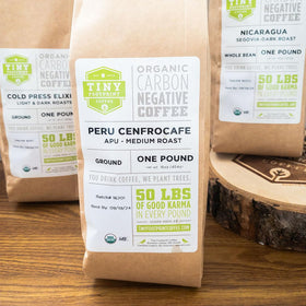 Tiny Footprint Biodegradable packaging reduces waste in daily coffee routines.